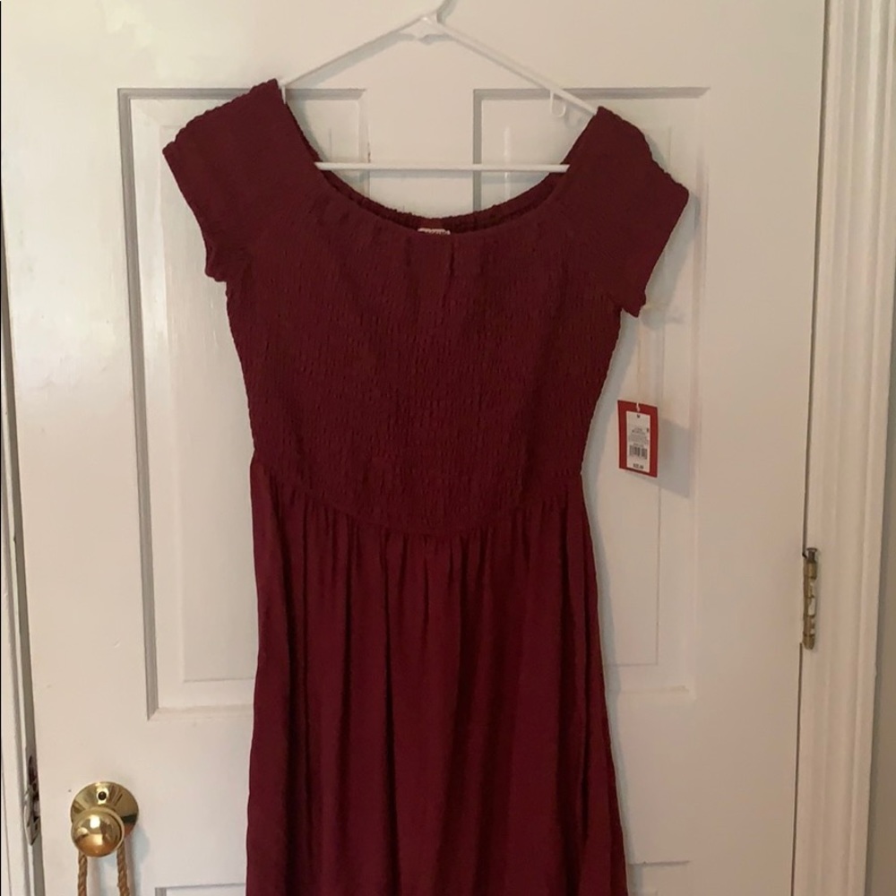 Red/pink short sleeve dress